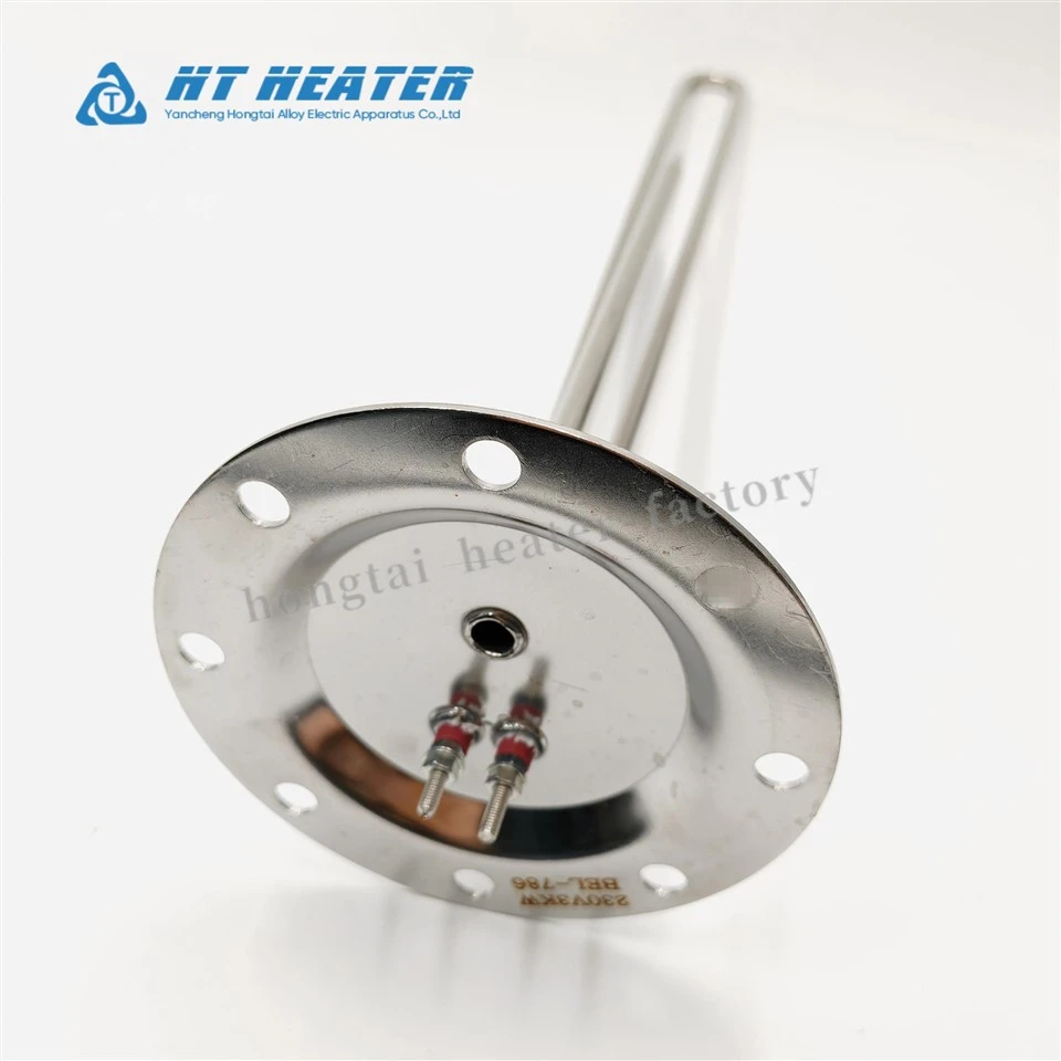 230V 3KW Flanged Immersion Heater With Thermostat Pocket