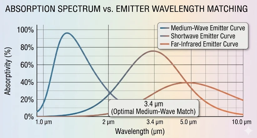 ABSORPTION SPECTRUM VS EMITTER WAVELENGTH MATCHING ABSORPTION SPECTRUM VS EMITTER WAVELENGTH MATCHING